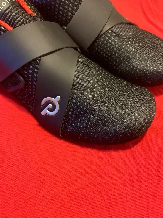 Peloton Black with Red Lining Performance Cycling Shoes - Picture 2 of 10